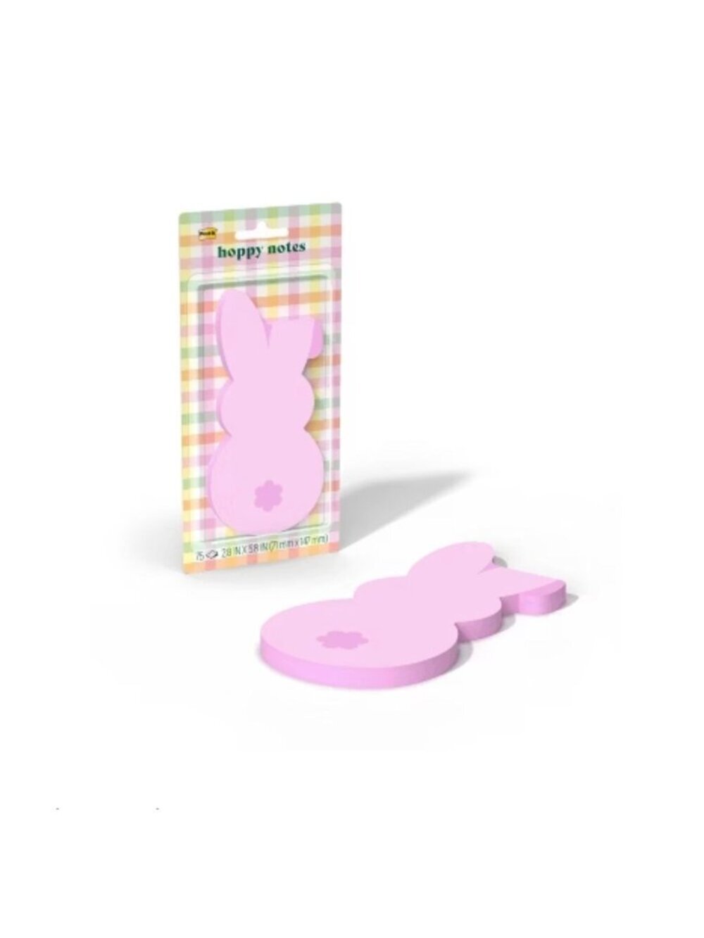 Post-it 3"x6" Hoppy Notes Pink Bunny Sticky Note Pad 100 Sheets Cute Easter